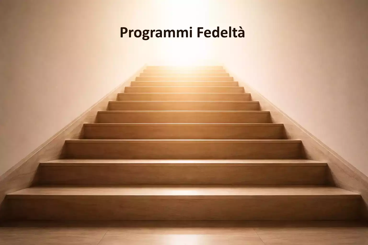 Scala a gradini che rappresenta livelli di un programma fedeltà